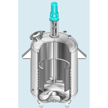 Cristalizador de chaqueta de acero inoxable totalmente automático